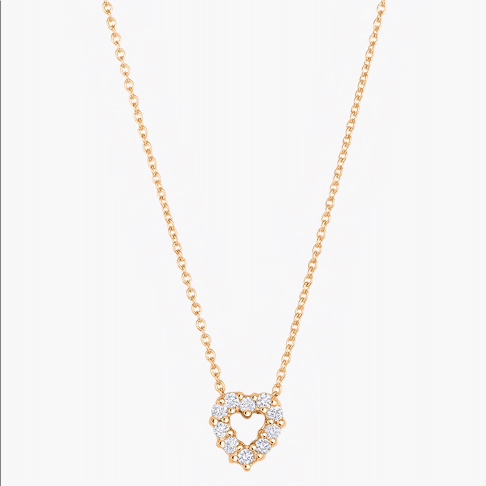 Roberto Coin diamond heart necklace, 18kt gold